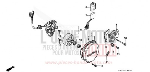 KURBELGEHAEUSEDECKEL, L./ GENERATOR CR500R1 de 2001